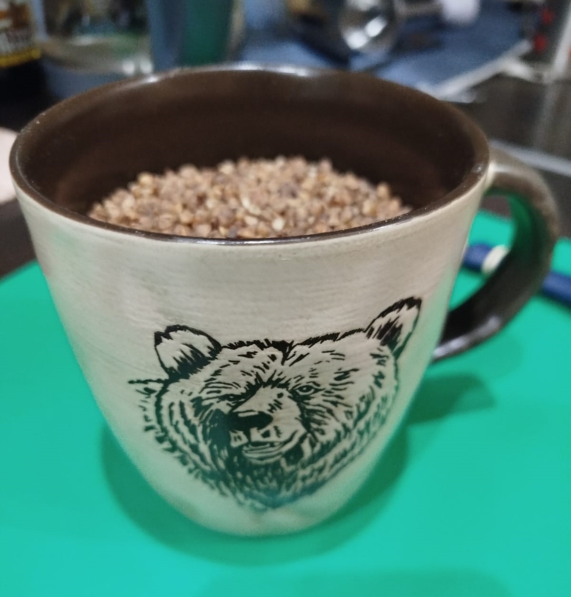 Чашка и грчка стандартные, мишка прекрасен