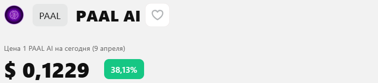 Текущая цена монеты