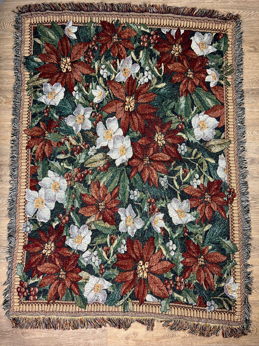 Винтажный гобелен «Цветы»