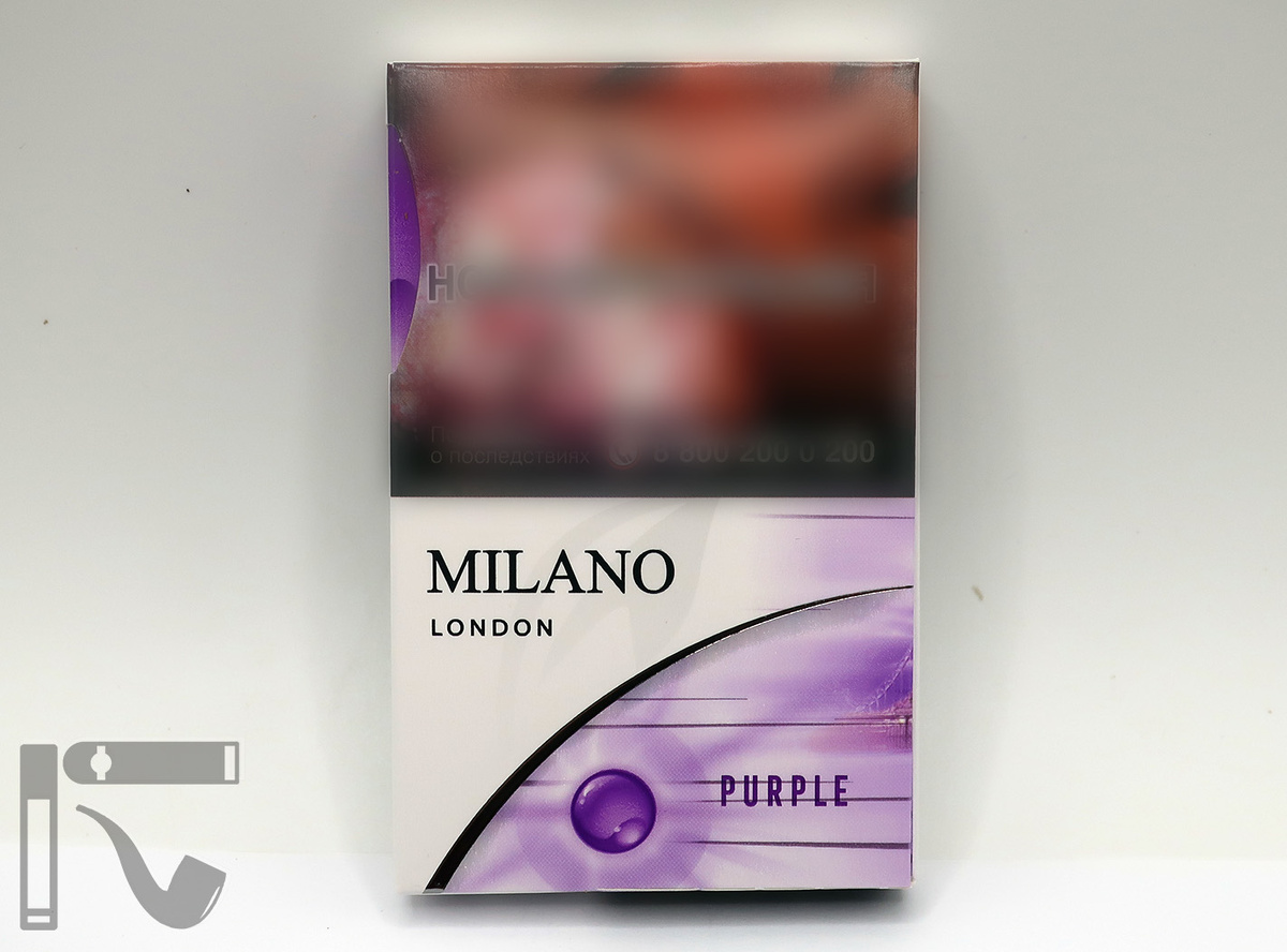 Сигареты Milano London Purple. Фото: © канал "Уголок Курильщика"