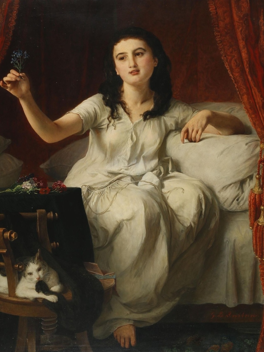 Утренние цветы. Австрийский художник Иоганн Баптист Райтер.