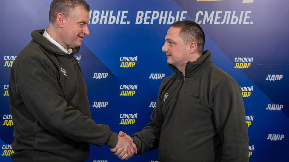 Лидер ЛДПР Леонид Слуцкий и член высшего совета партии Дмитрий Новиков.📷Фото: ldpr.ru