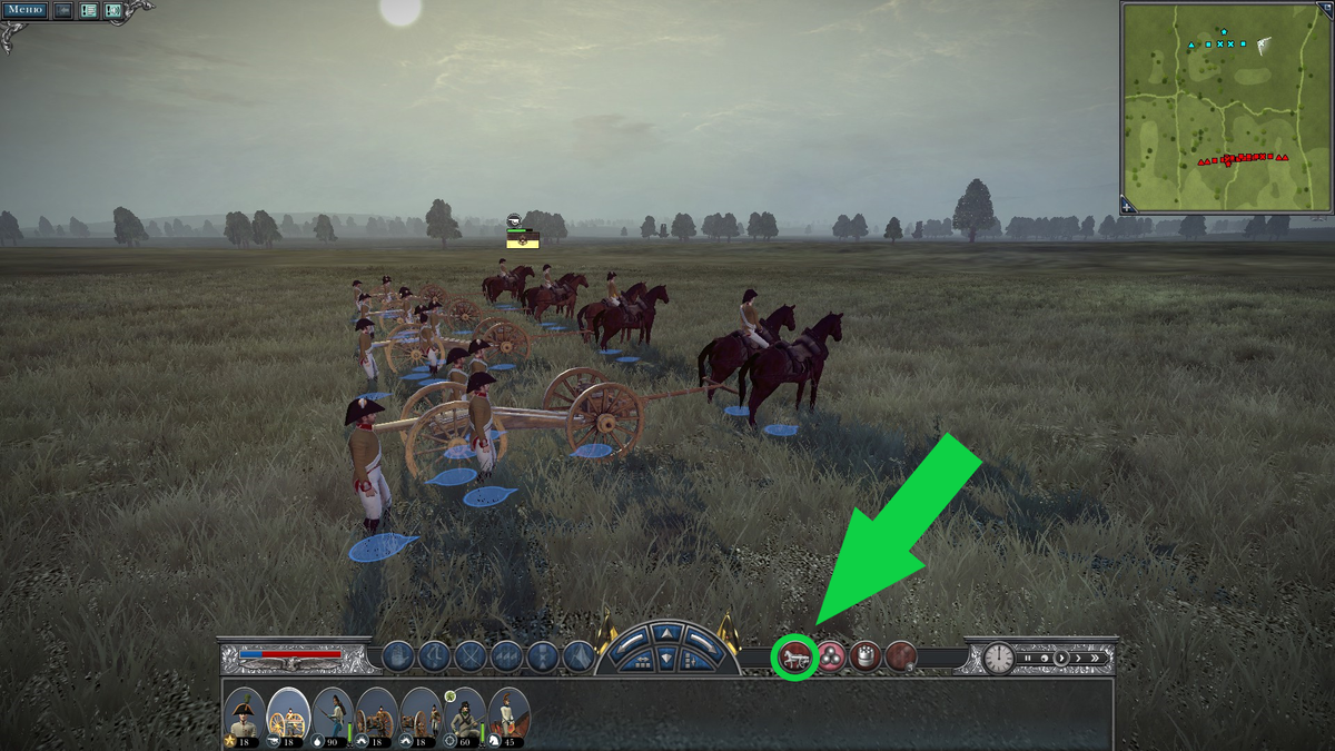 Походное построение 6-фунтовой артиллерии