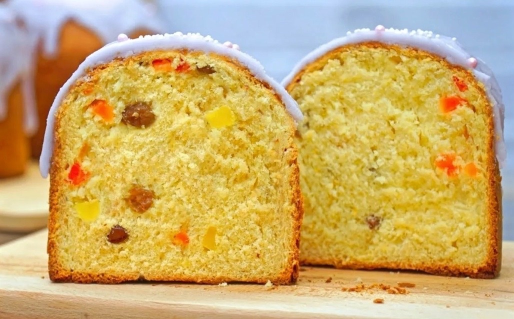 Кулич в разрезе.