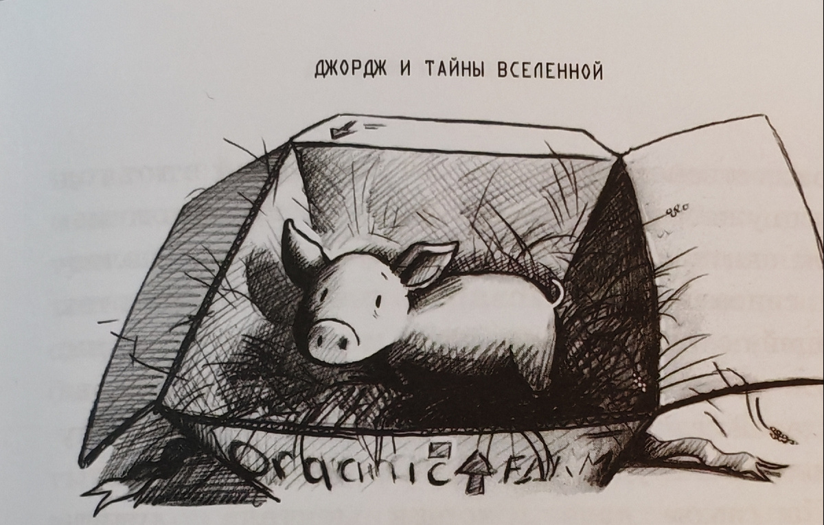 Питомец Джорджа - поросенок Фредди. 