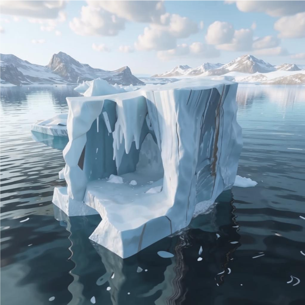 Тающий айсберг от глобального потепления