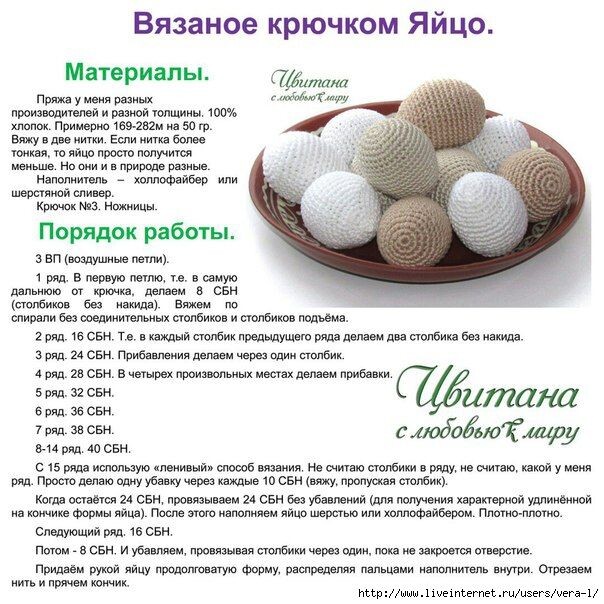 Вязаное крючком яйцо