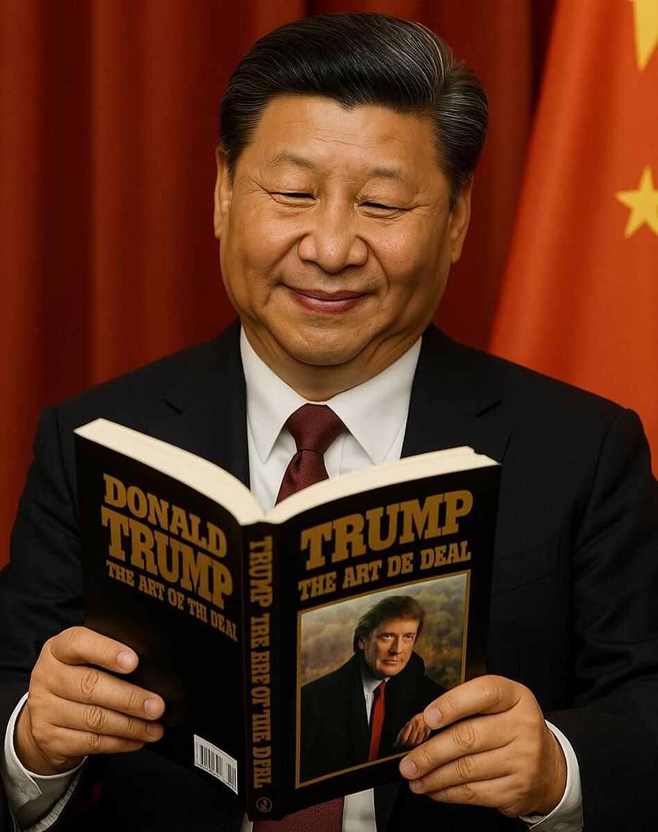 Си читает книгу Дональда Трампа 