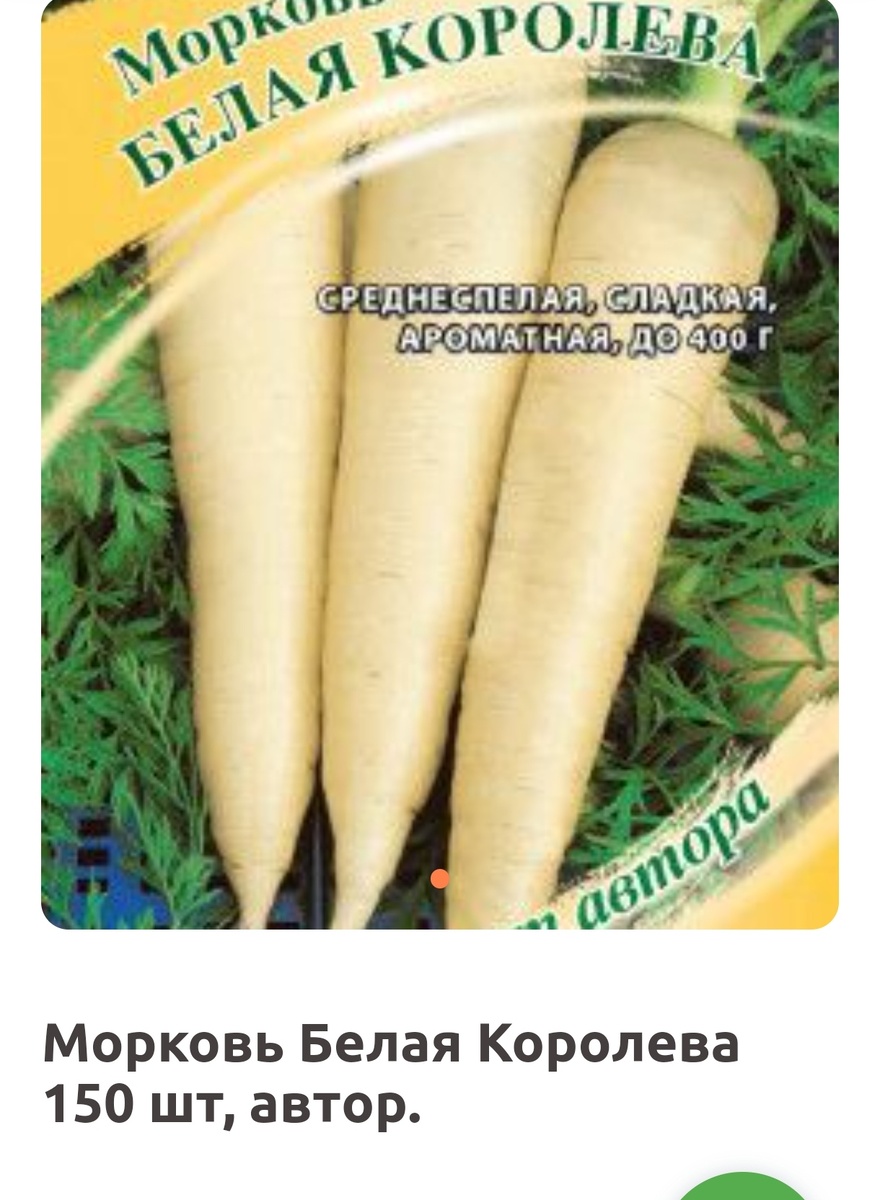 морковь Белая королева