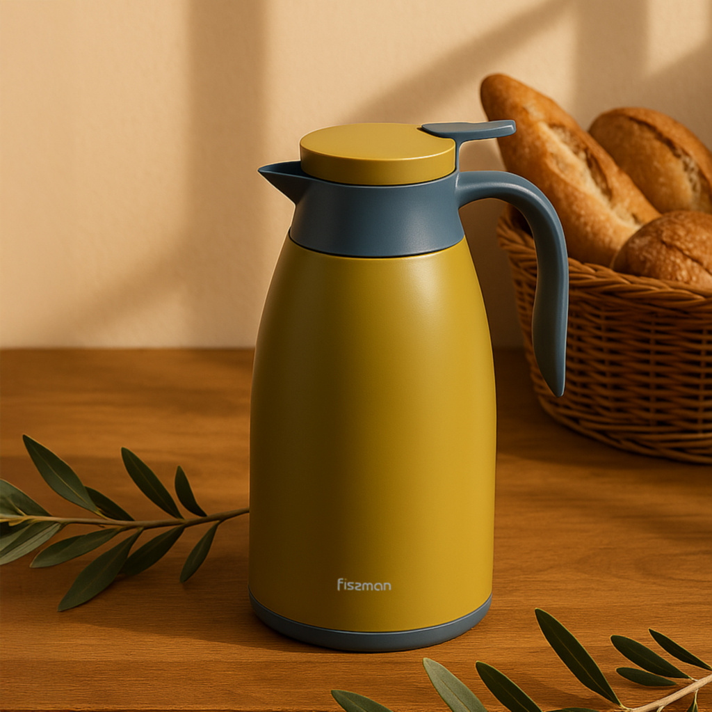 
Термокувшин FISSMAN 1600 мл (Арт. 19857) - отлично подойдет для большой семьи или компании друзей. 

