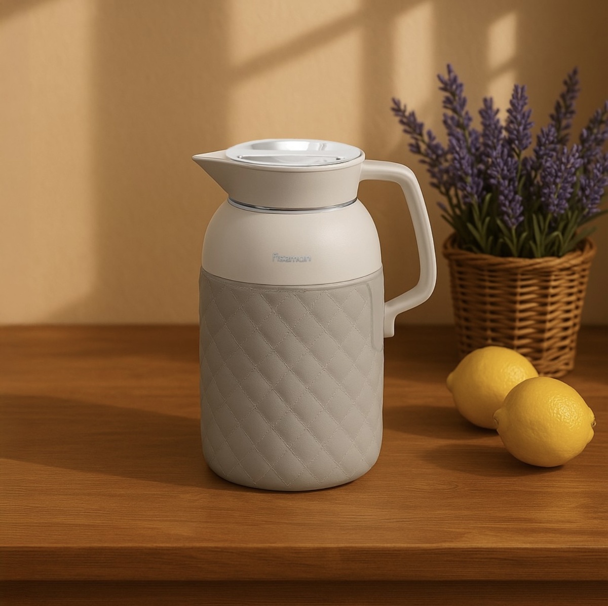 
Термокувшин FISSMAN 1000мл (Арт.19855) - идеальный вариант для домашнего использования или офиса. 

