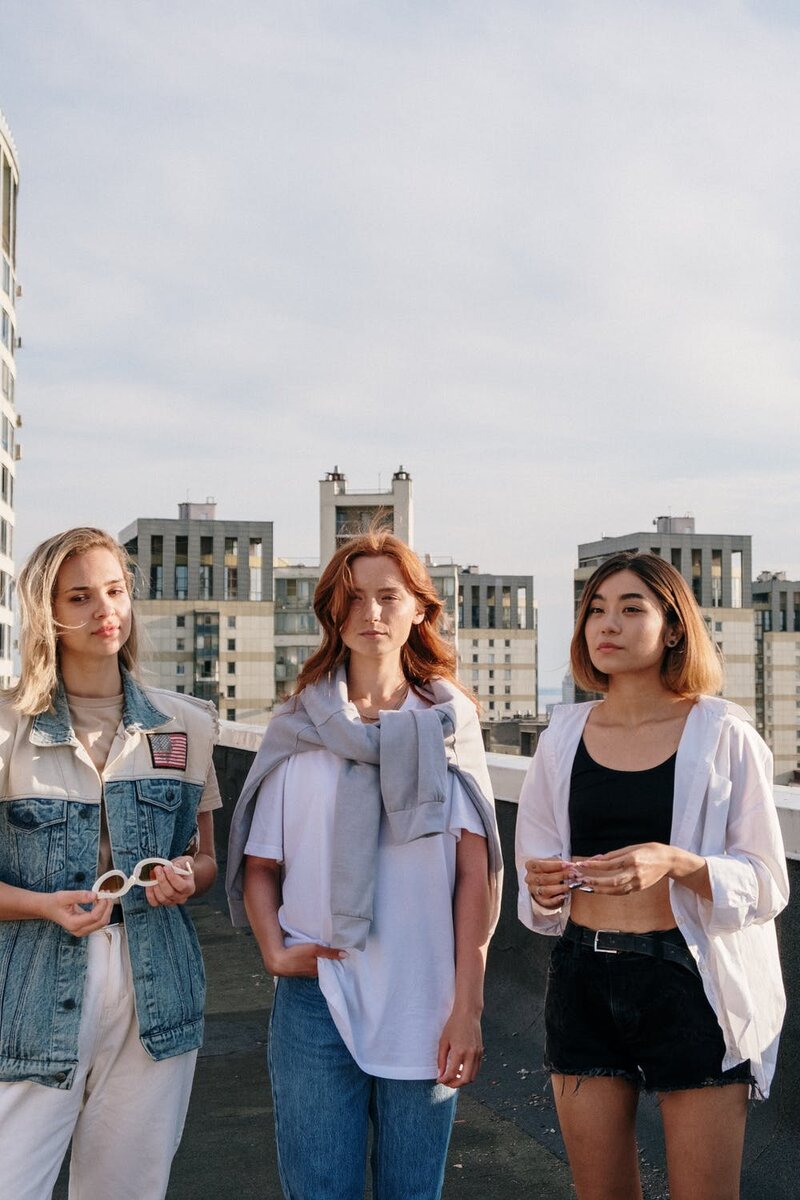 Photo by cottonbro studio from Pexels: https://www.pexels.com/photo/3-women-standing-at-the-rooftop-4880350/