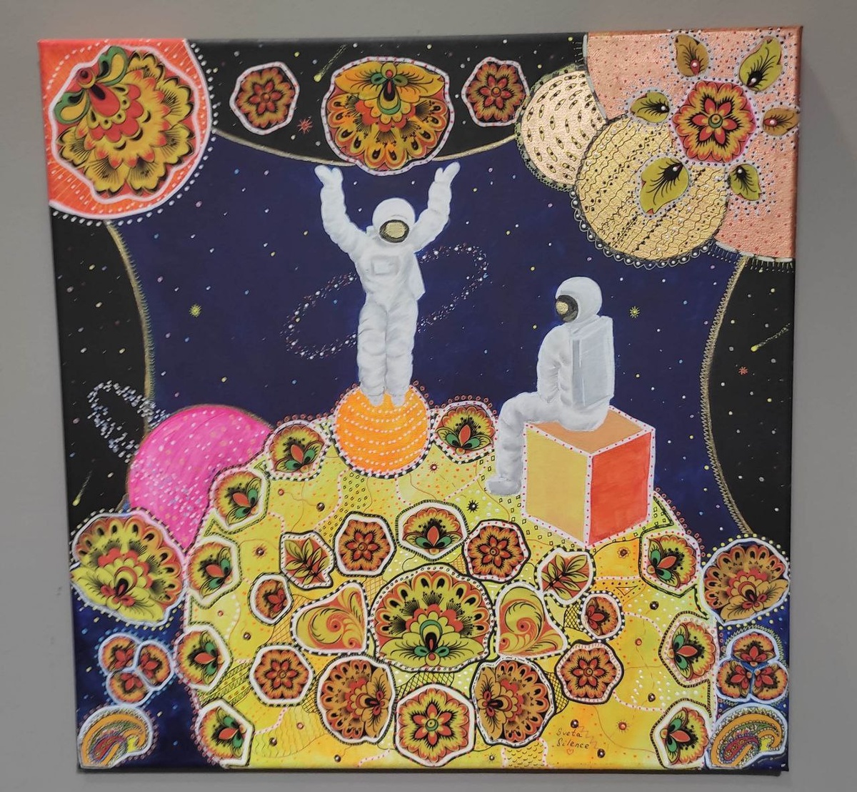 Картина Светланы Яшиной aka Sveta Silence. Выставка «Бесконечные миры» в галерее ART-SPACE.