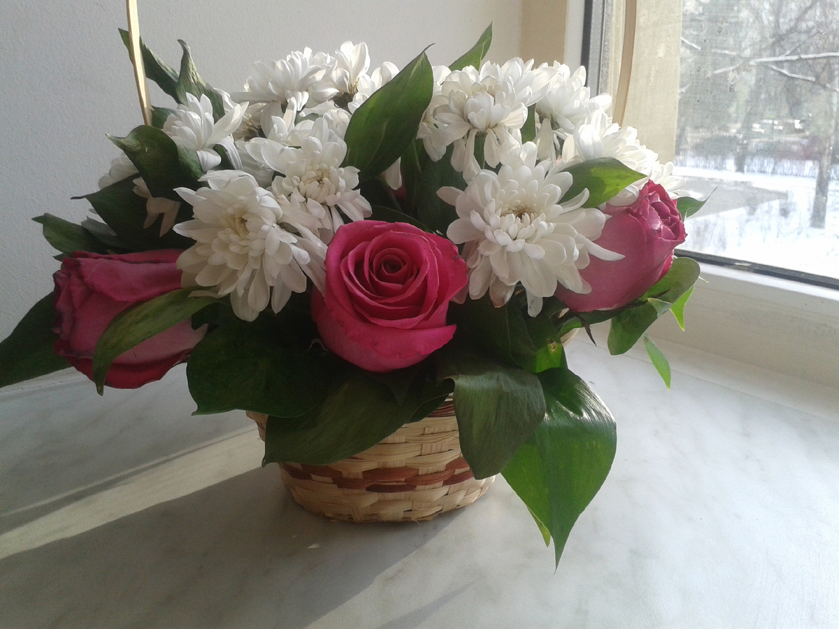 палата на Дородовом, цветочки на мой день рождения