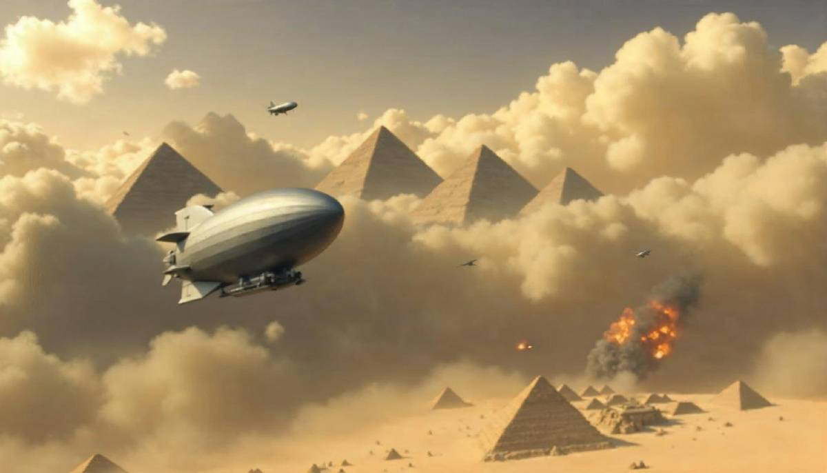 Концепт компьютерной игры с боевым дирижаблем