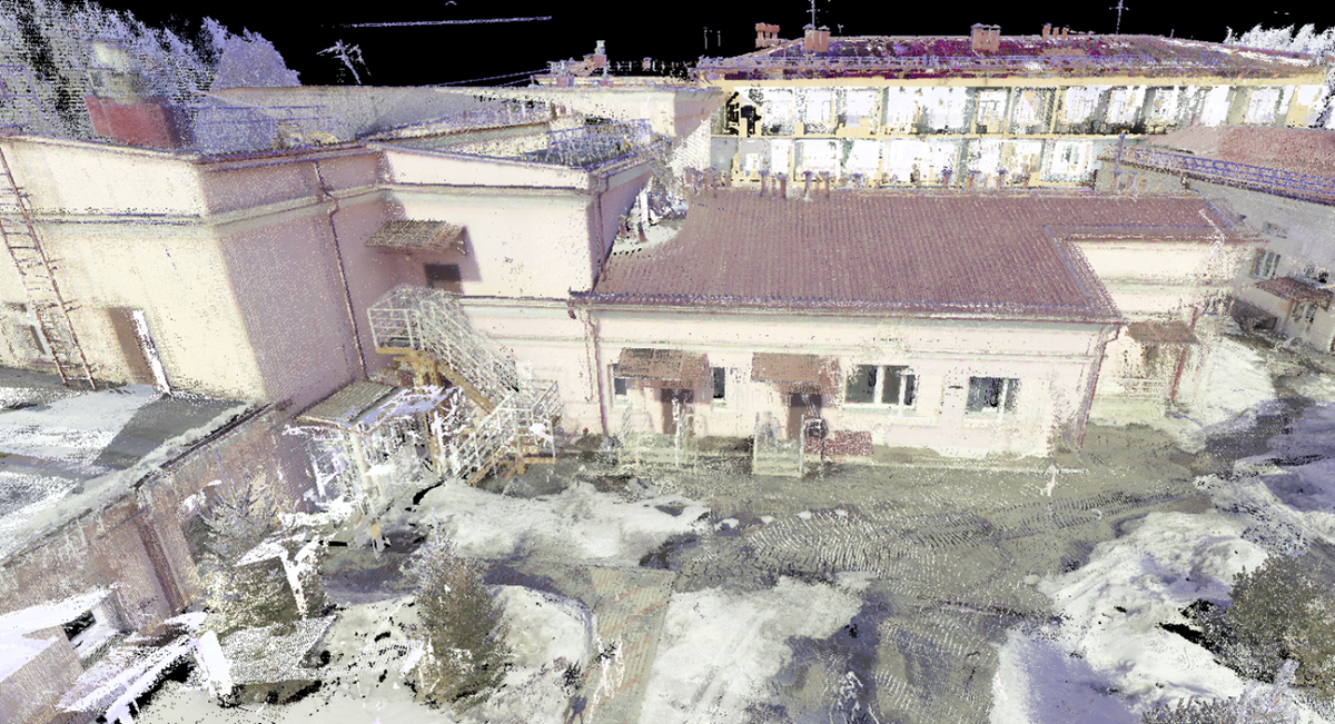 облако точек здания 