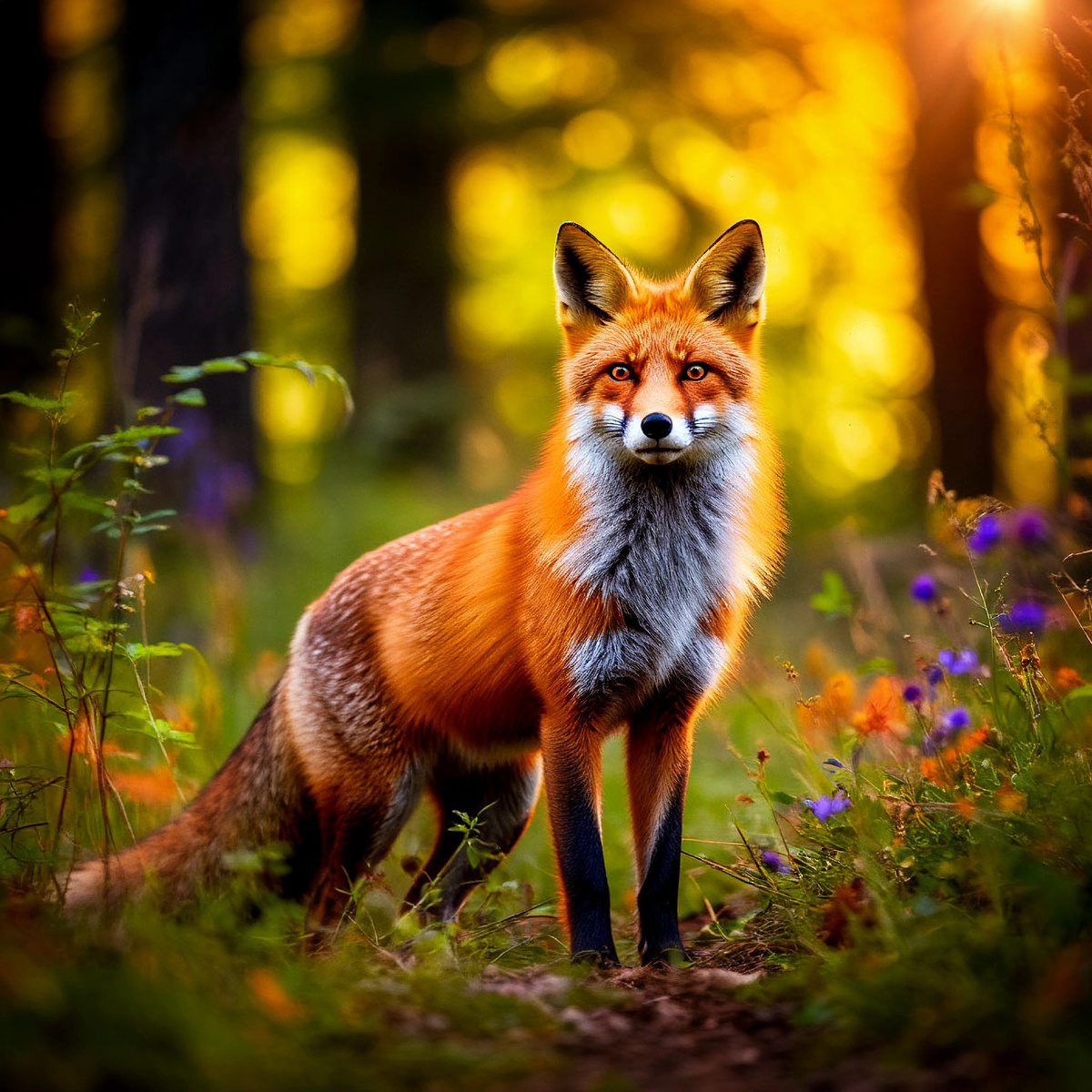 Лиса у леса