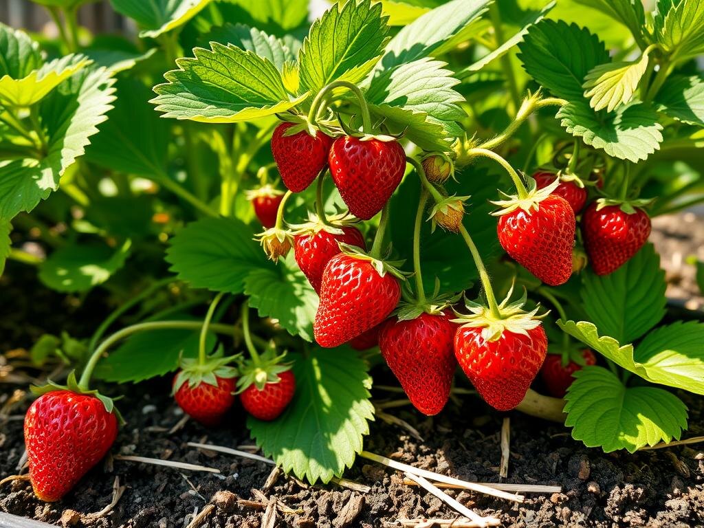 Клубника на грядке