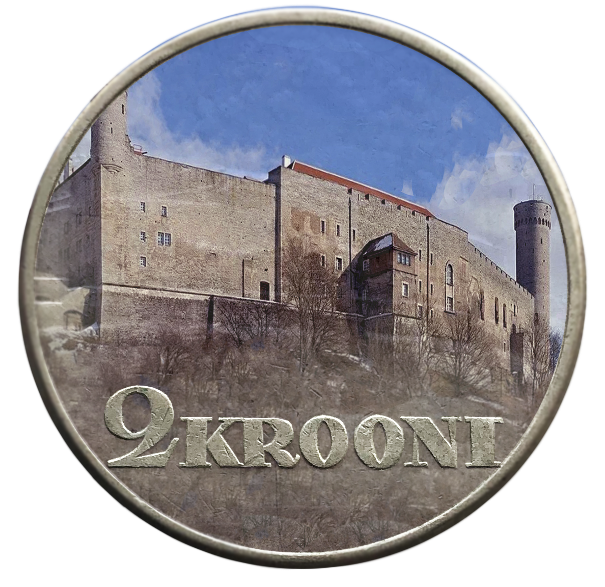 Эстония 2 кроны 1930. Коллаж автора. 