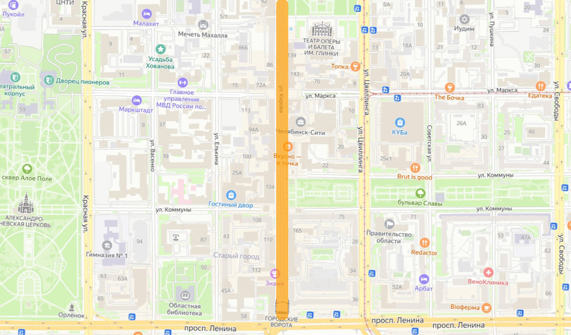 Кировка на карте