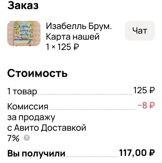 Скрин из приложения Авито