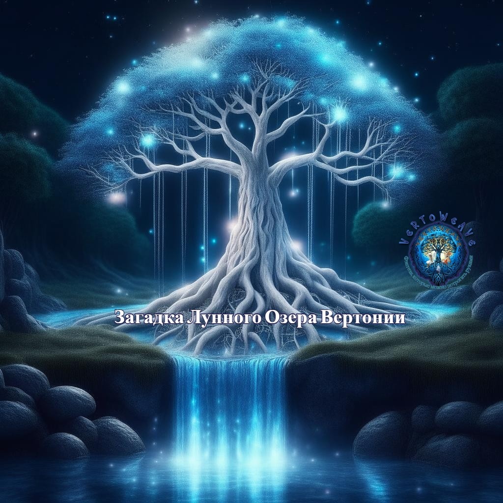 Лунное Озеро в Лунном Лесу, где древо жизни Альварин плетет судьбы героев из пряжи. Автор Екатерина Бобова