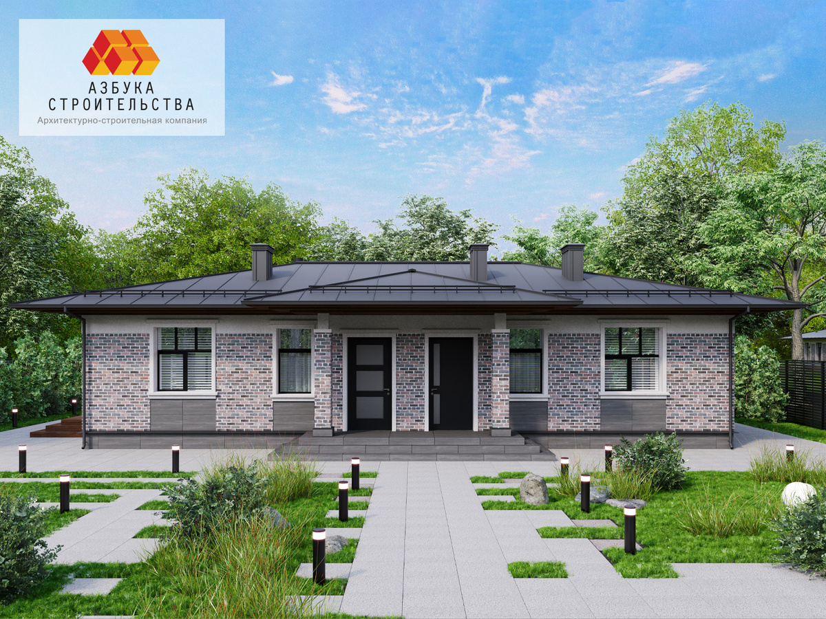 Проект дома АС-124. Главный фасад