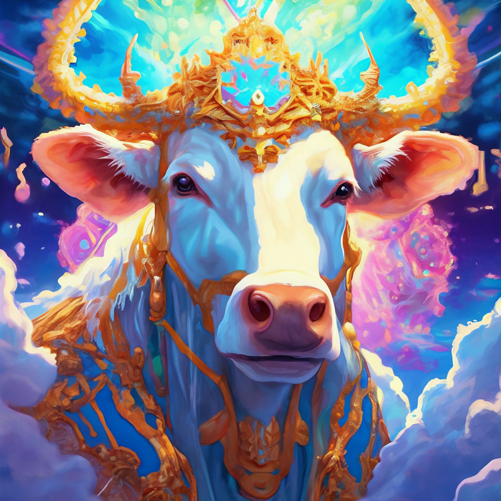 Небесная корова Земун,акварель, …» — картинка создана в Шедевруме