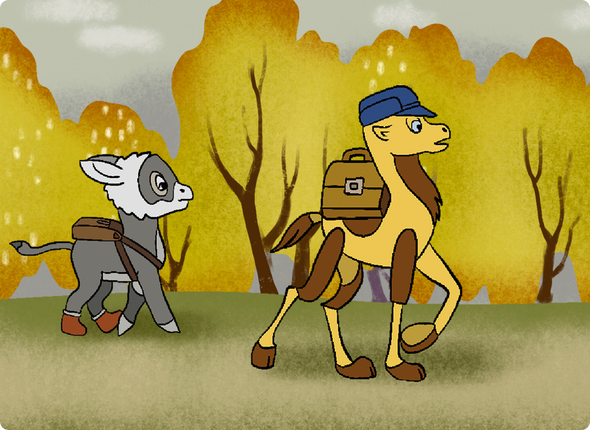 Кадр: «Как верблюжонок и ослик в школу ходили» (1975)