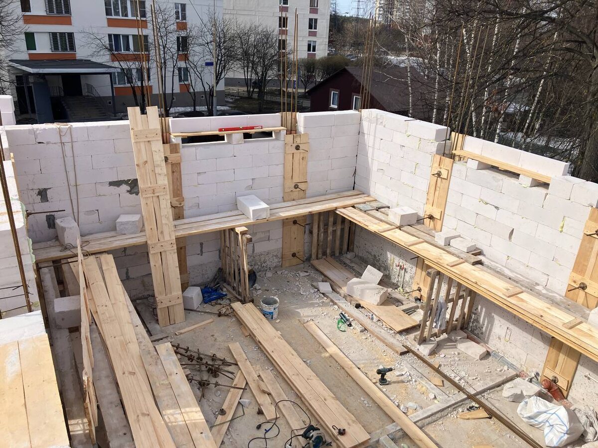 Возведение стен из газобетона. Новая Москва 