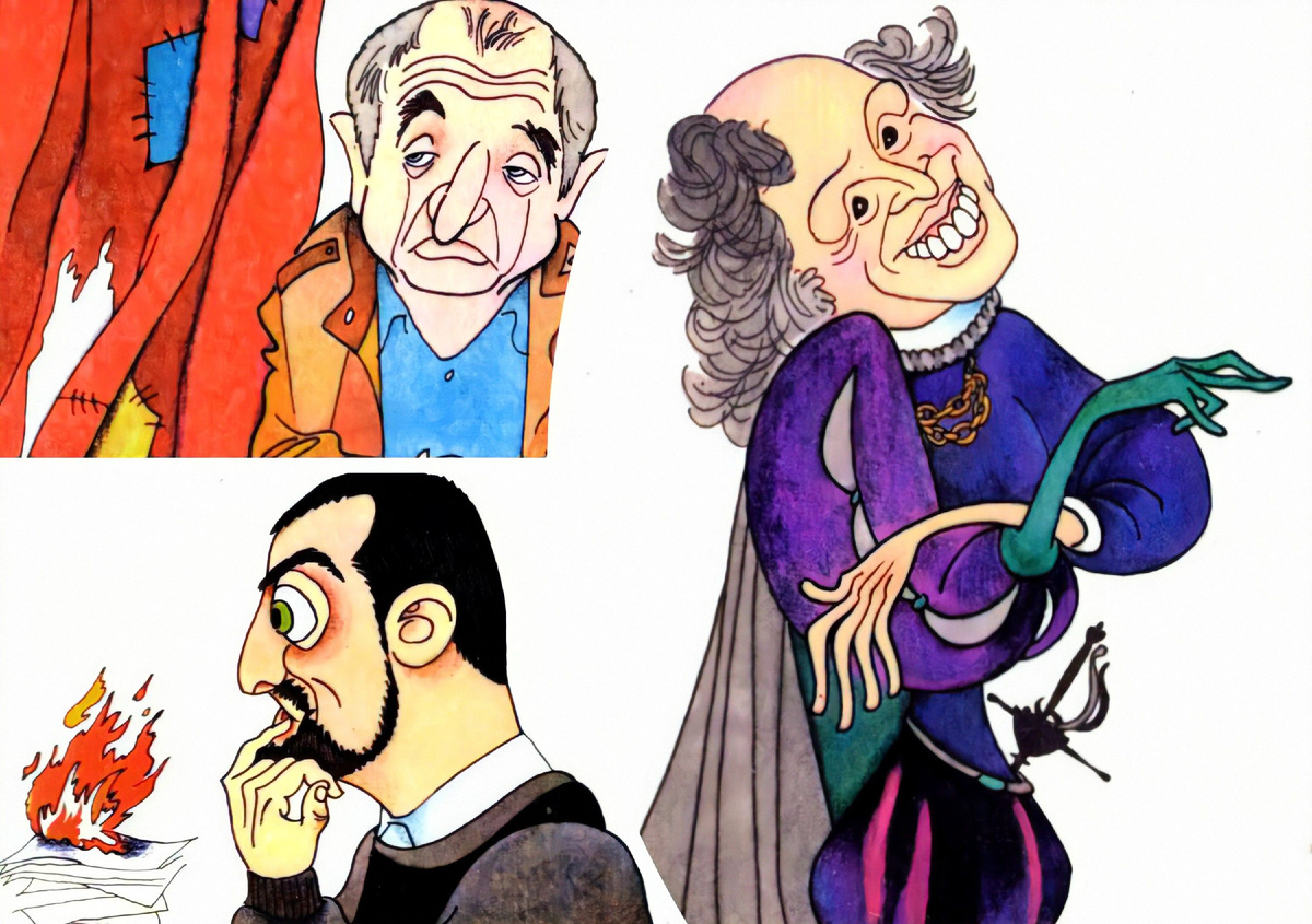 фотоколлаж - Весёлый тест по шаржам времён СССР. Угадайте, кто изображён на рисунке?