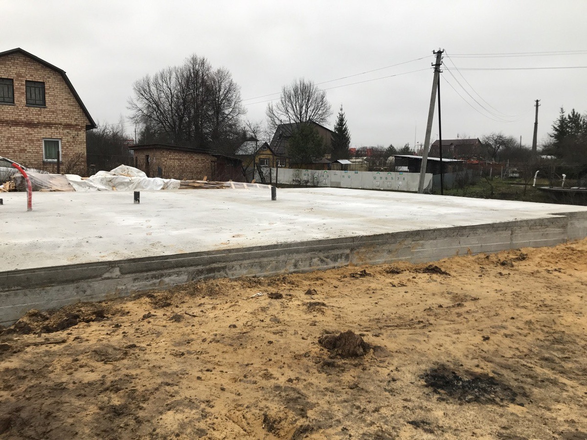Плитный фундамент. Новорижском шоссе