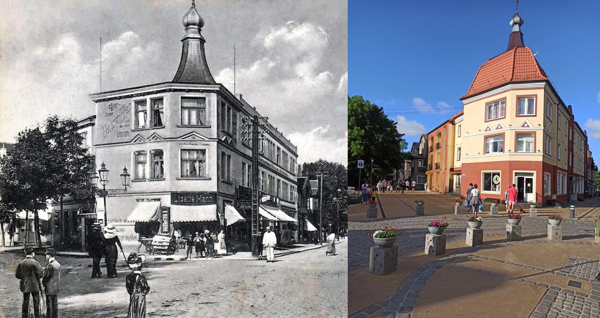 Дом по бывшей Königsbergerstraße 35, сейчас пересечение улиц Володарского и Полищука. Источник ретрофото: pastvu.com