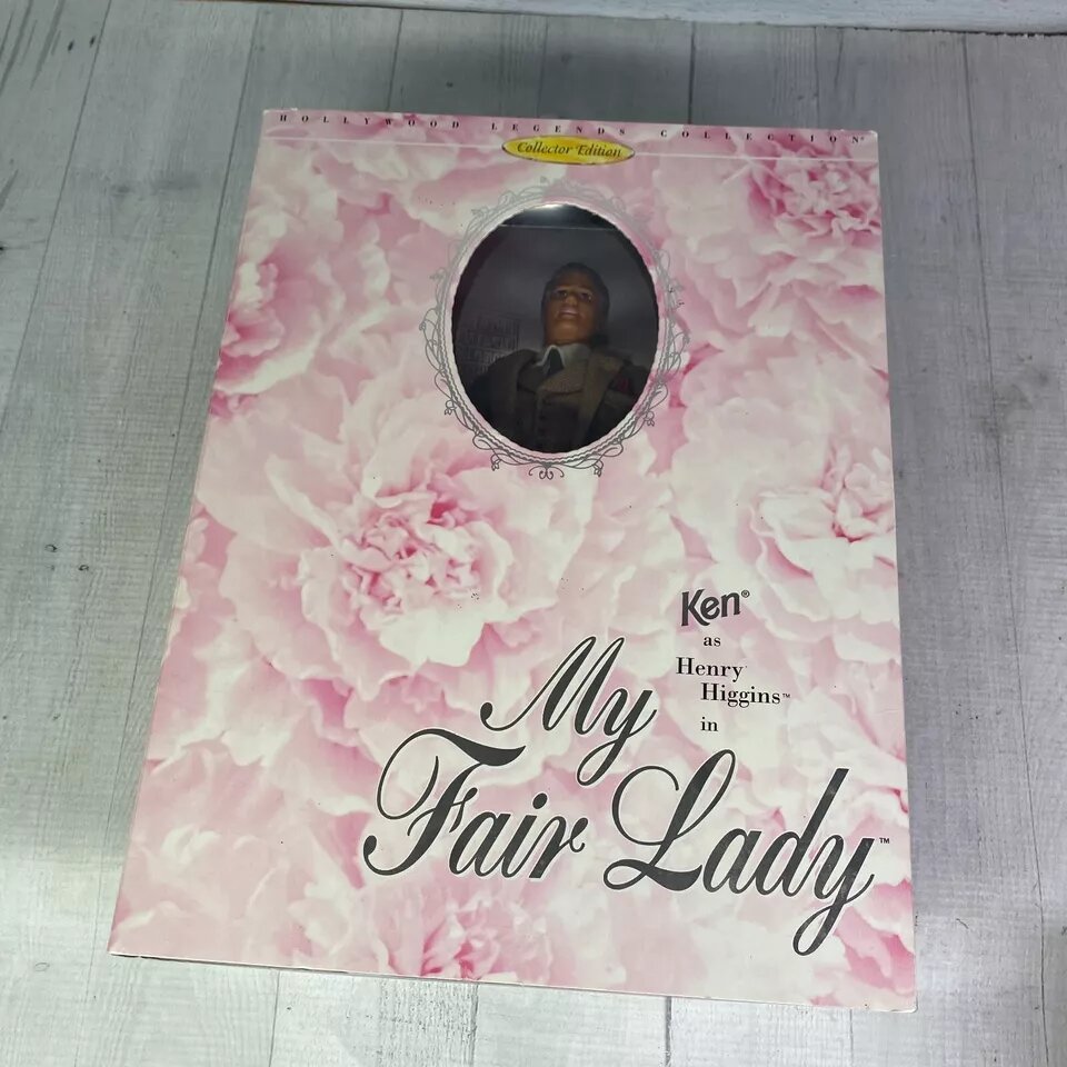 1995 Mattel MY FAIR LADY Hollywood Legends Audrey Hepburn Collector Set 4.  Фото с eBay.com. Здесь у нас профессор и его кукла Ken.
