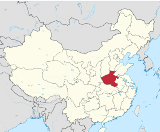Хэнань на карте КНР