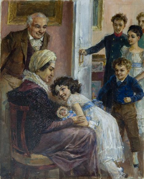 Именины Наташи Ростовой. Автор иллюстрации - Серов Владимир Александрович.