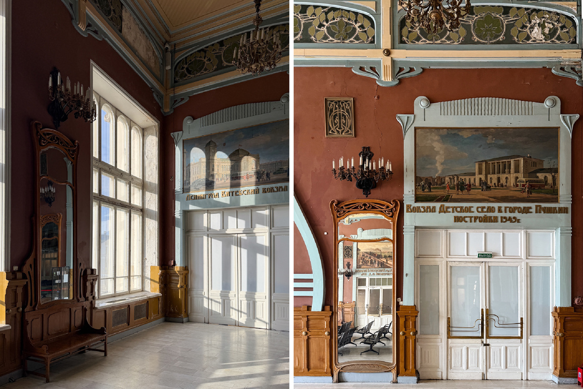 Ещё два панно на противоположной стене появились в послевоенную эпоху. Листайте галерею, чтобы увидеть другие фотографии Картинного зала