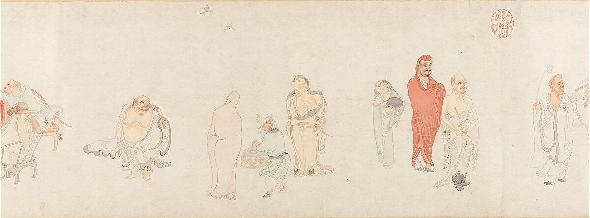 «Шестнадцать Лоханей». У Бинь, 1591 г.