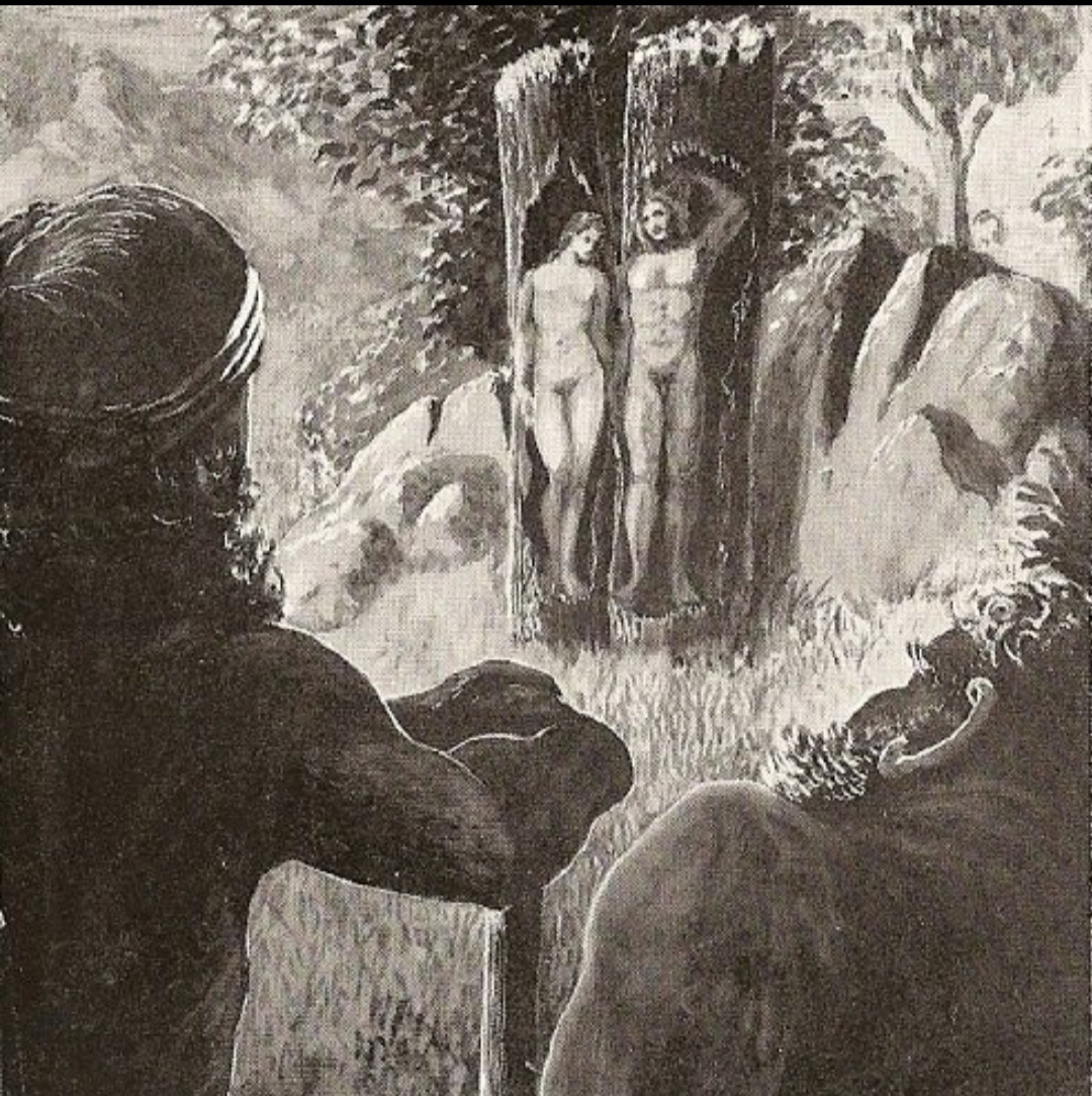 Аск и Эмбла, созданные богами из двух деревьев