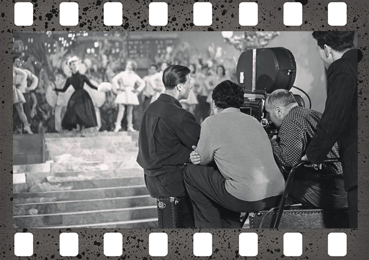 На съёмках фильма «Карнавальная ночь». Источник: yandex.ru.