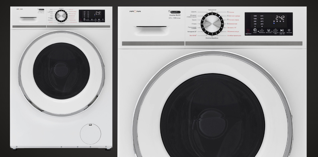 Стирально-сушильная машина KRONA ITTER OPTI WHITE 1200 8/4K WDM