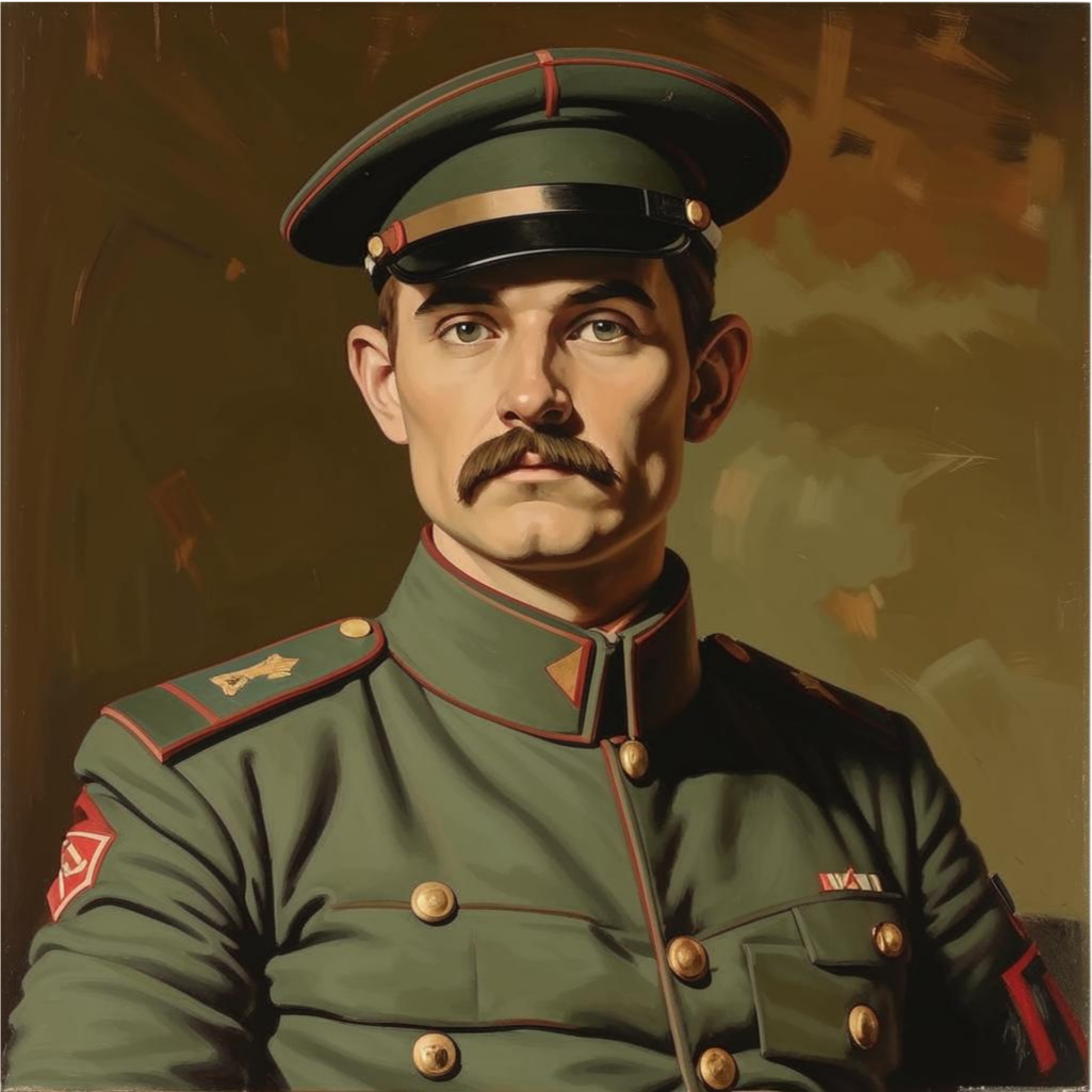 Философа Ильина таким видит нейросеть в форме власовца. 