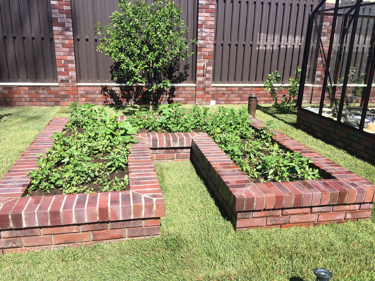 кирпичные грядки