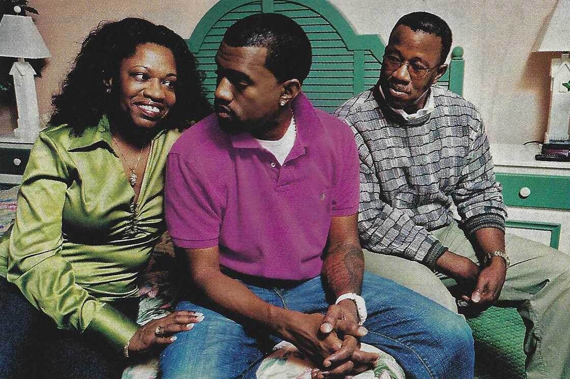 Канье Уэст со своими родителями.