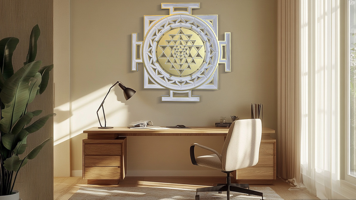 Интерьерная мандала Шри Янтра 90*90. Sunny Son