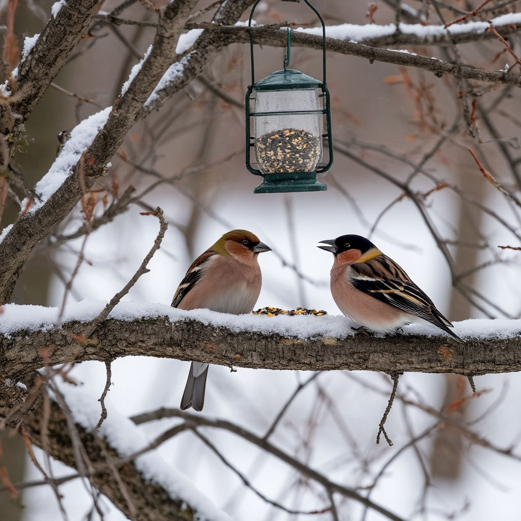 Развешивание кормушек — это один из самых простых способов помочь птицам в трудное время.