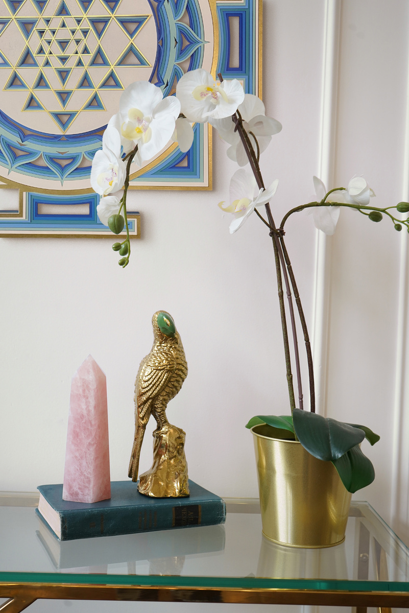 Кристалл Розового кварца и мандала Шри Янтра. Sunny Son