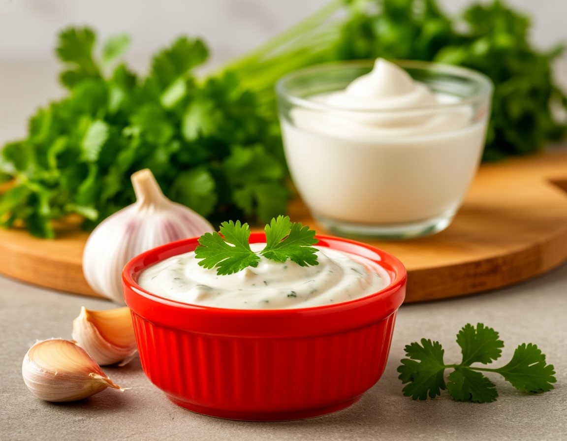 Сливочный соус с чесноком