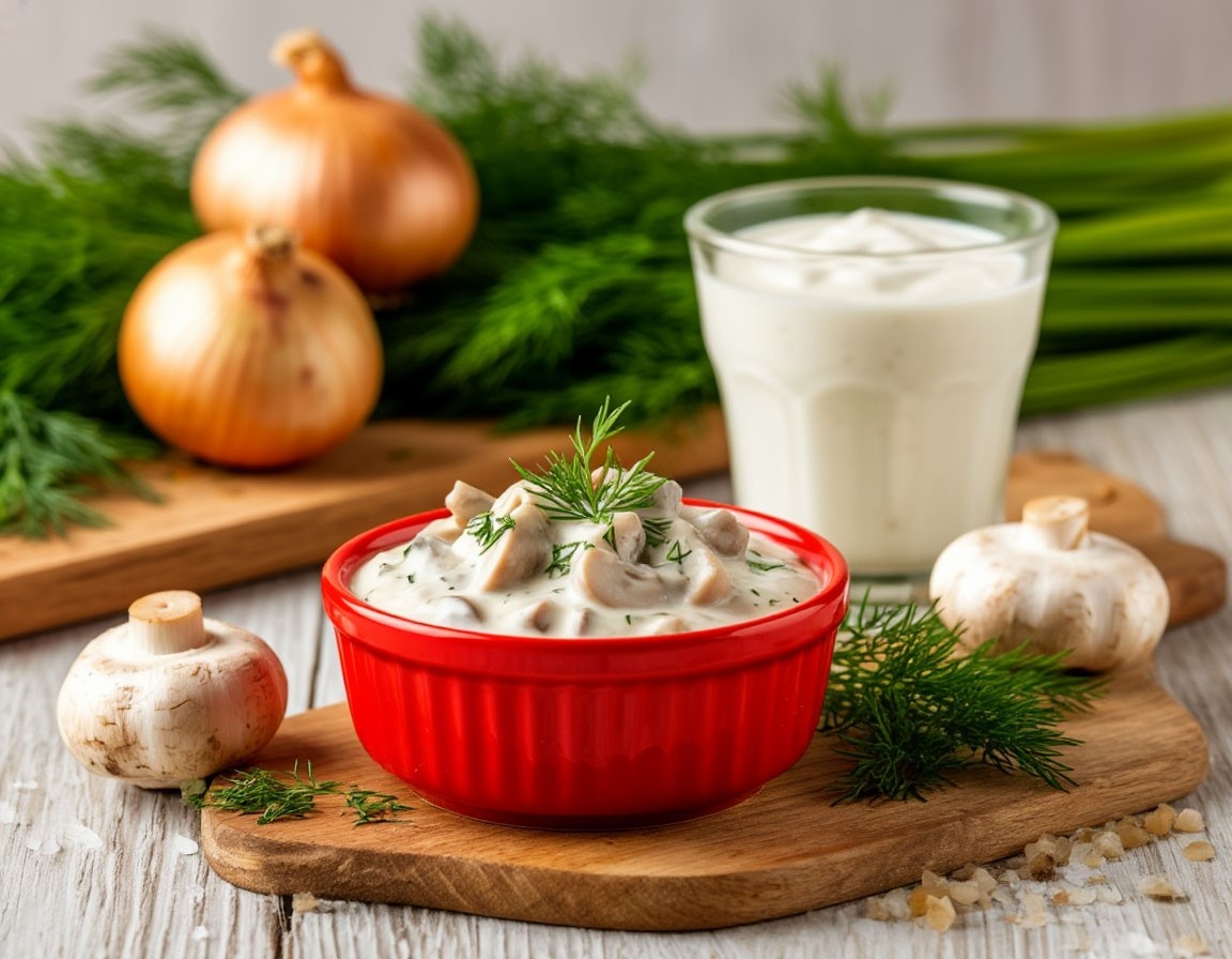 Сливочный соус с грибами