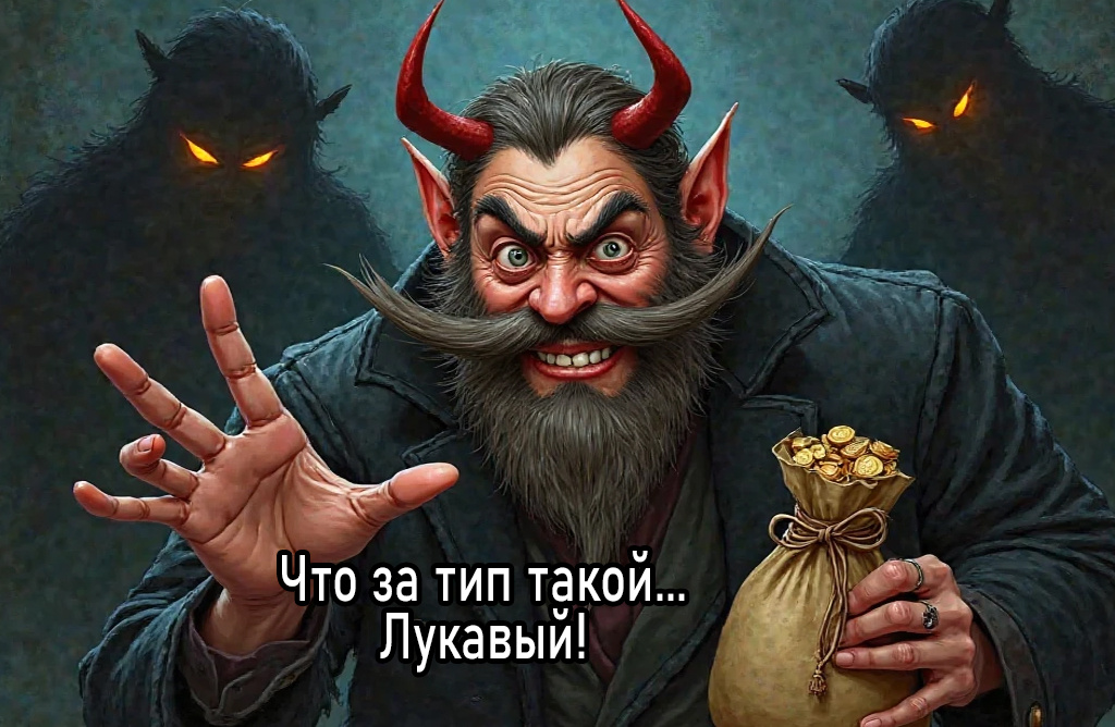 Карикатура к слову "Лукавый"